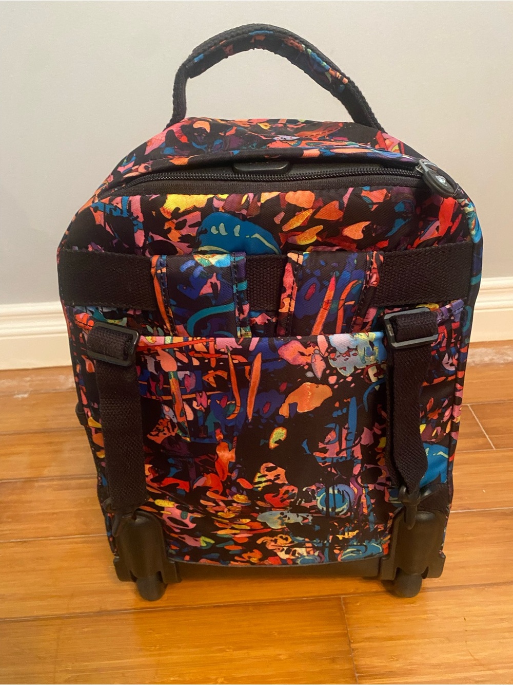 RARE Multicolor Kipling SANAA Rolling Backpack - Wheeled Travel School Bag - Picture 4 of 8